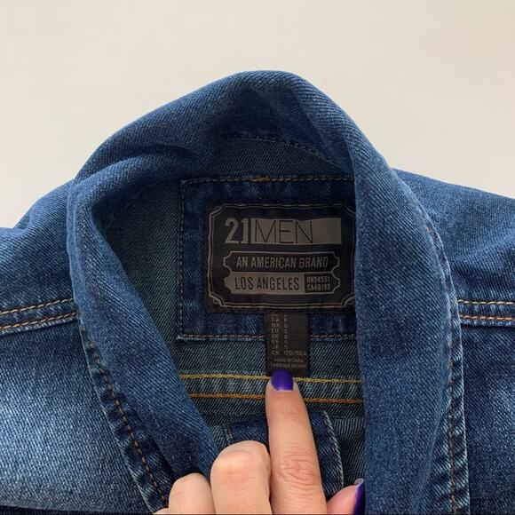 Via Penny Lane Reworked Apparel | Men’s Nirvana Graphic Denim Jacket Small - Picture 5 of 8